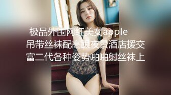 极品外围网红美女apple❤️吊带丝袜配高跟夜景酒店援交富二代各种姿势啪啪射丝袜上